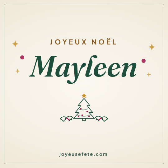 Image carrée « Joyeux Noël Mayleen » pour WhatsApp