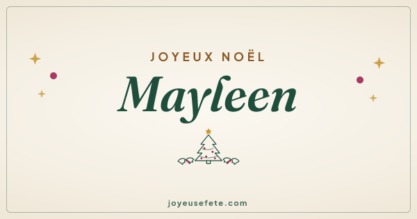 Image « Joyeux Noël Mayleen » au format large