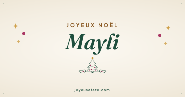 Image « Joyeux Noël Mayli » au format large