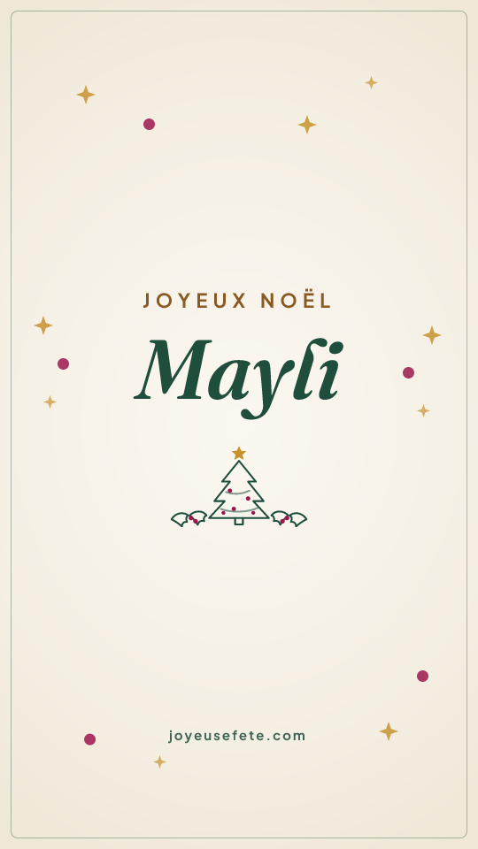 Image « Joyeux Noël Mayli » au format story
