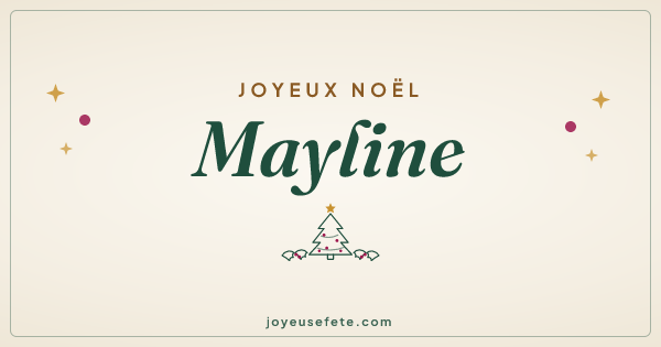 Image « Joyeux Noël Mayline » au format large