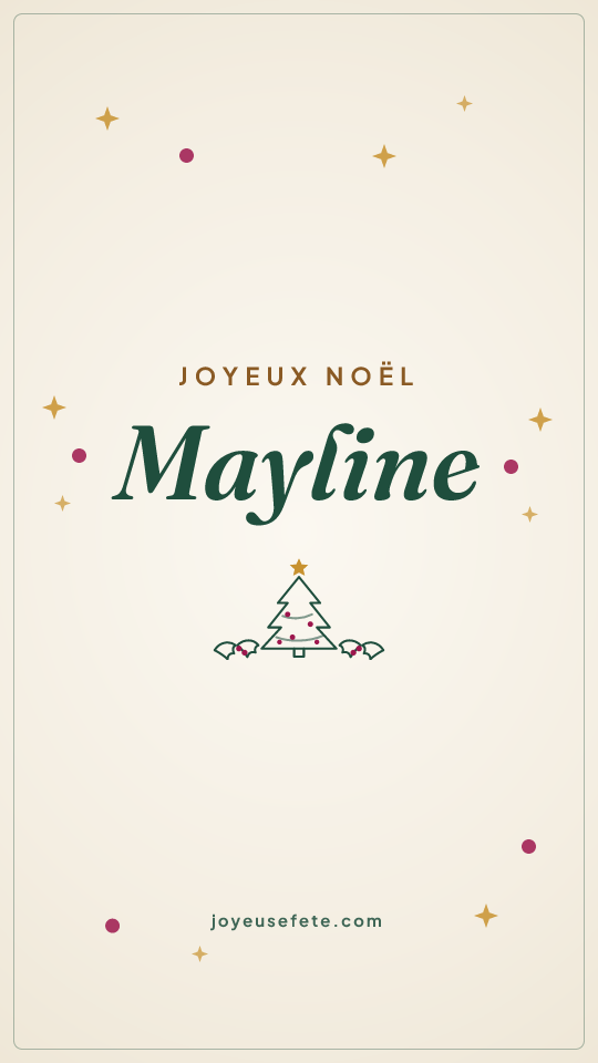 Image « Joyeux Noël Mayline » au format story