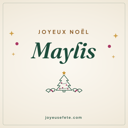 Image carrée « Joyeux Noël Maylis » pour WhatsApp