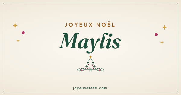 Image « Joyeux Noël Maylis » au format large