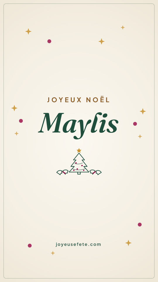 Image « Joyeux Noël Maylis » au format story