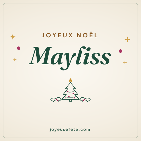 Image carrée « Joyeux Noël Mayliss » pour WhatsApp