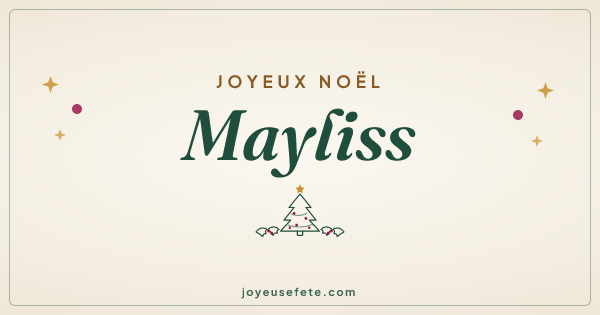 Image « Joyeux Noël Mayliss » au format large