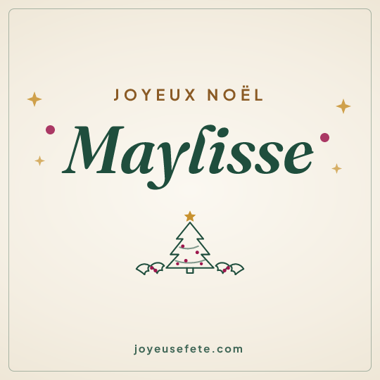 Image carrée « Joyeux Noël Maylisse » pour WhatsApp