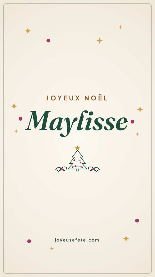 Image « Joyeux Noël Maylisse » au format story