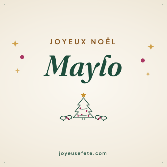 Image carrée « Joyeux Noël Maylo » pour WhatsApp