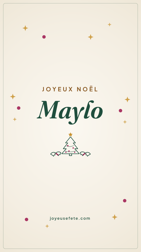 Image « Joyeux Noël Maylo » au format story