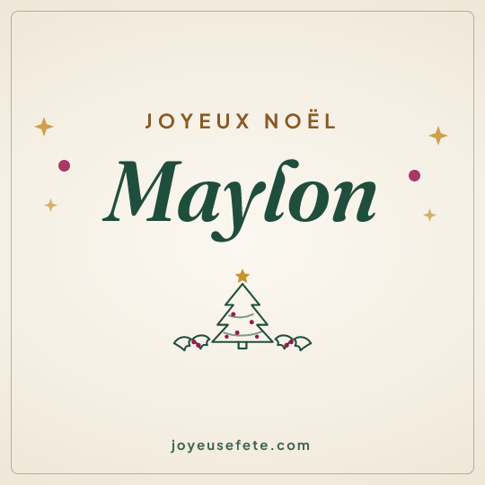 Image carrée « Joyeux Noël Maylon » pour WhatsApp