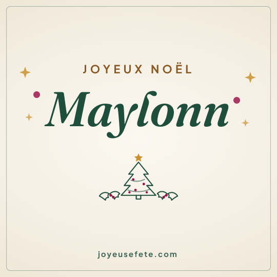 Image carrée « Joyeux Noël Maylonn » pour WhatsApp