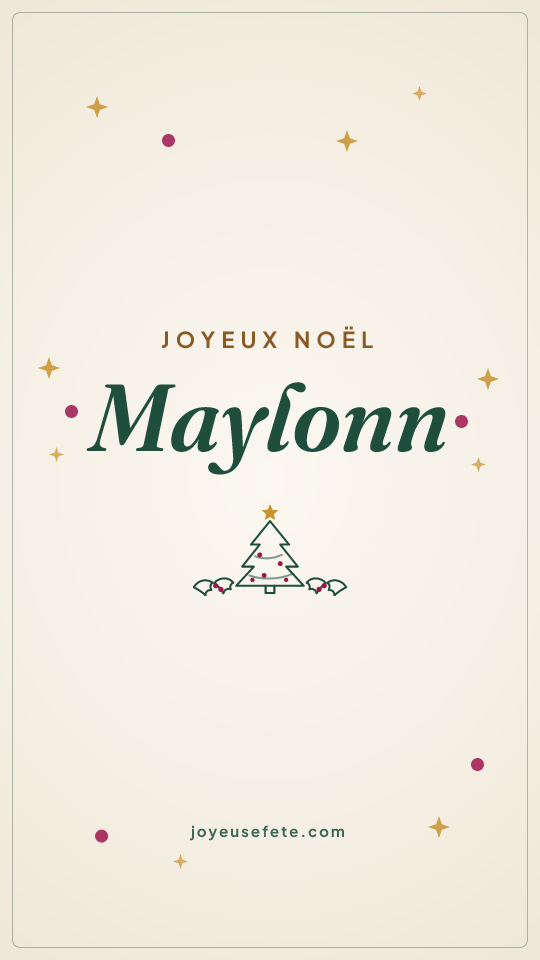 Image « Joyeux Noël Maylonn » au format story
