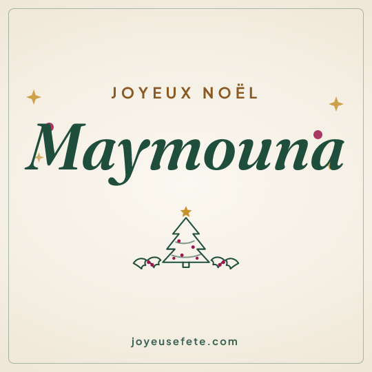 Image carrée « Joyeux Noël Maymouna » pour WhatsApp