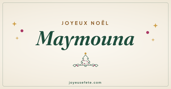 Image « Joyeux Noël Maymouna » au format large