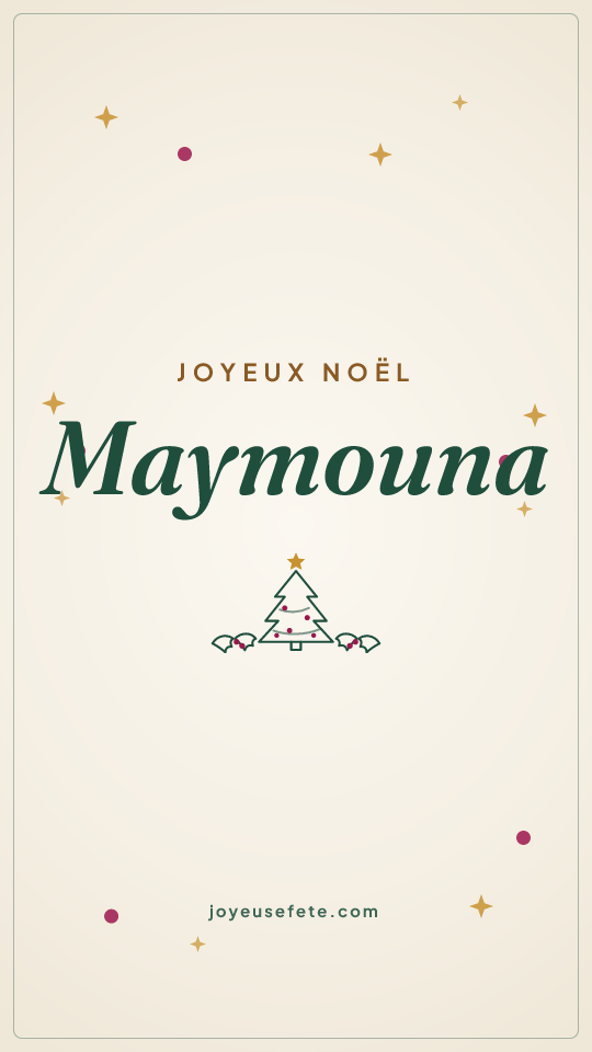 Image « Joyeux Noël Maymouna » au format story
