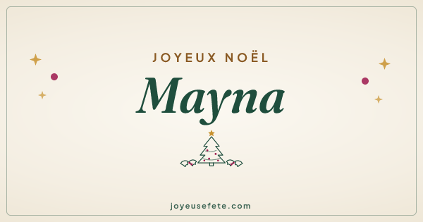 Image « Joyeux Noël Mayna » au format large