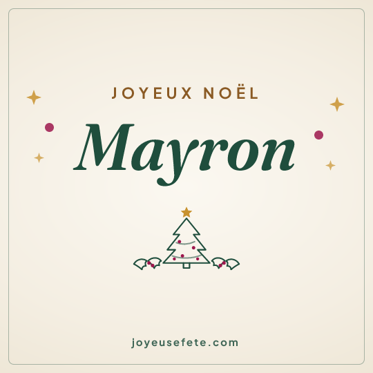 Image carrée « Joyeux Noël Mayron » pour WhatsApp