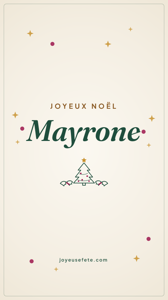 Image « Joyeux Noël Mayrone » au format story
