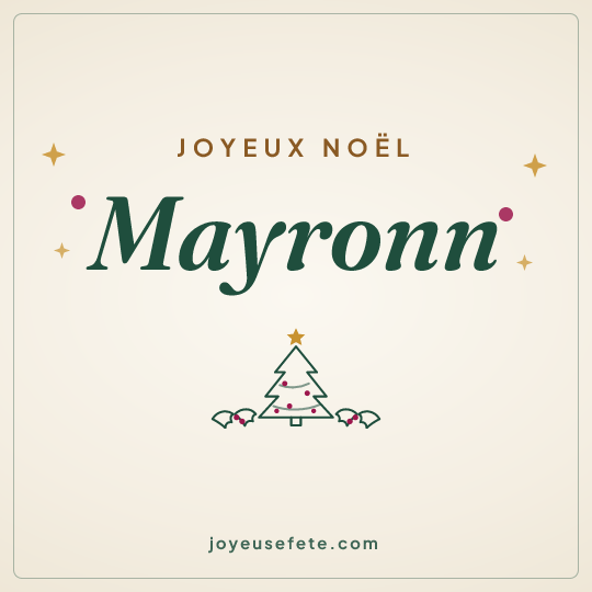 Image carrée « Joyeux Noël Mayronn » pour WhatsApp