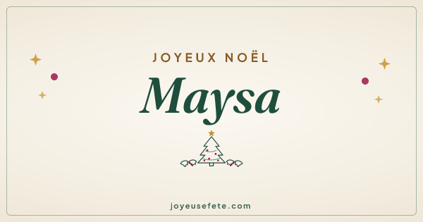 Image « Joyeux Noël Maysa » au format large