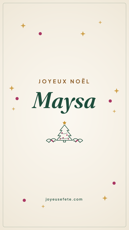 Image « Joyeux Noël Maysa » au format story