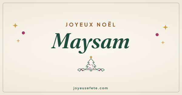 Image « Joyeux Noël Maysam » au format large