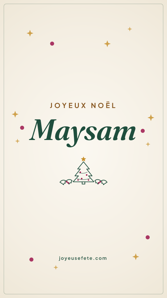 Image « Joyeux Noël Maysam » au format story