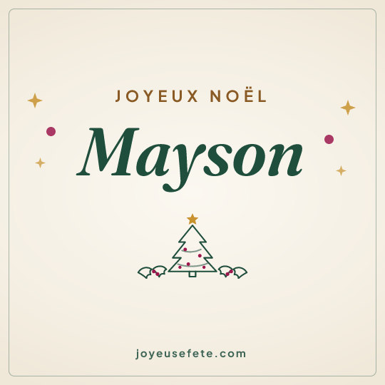 Image carrée « Joyeux Noël Mayson » pour WhatsApp