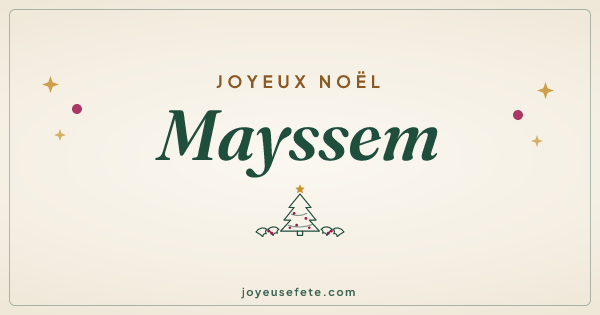 Image « Joyeux Noël Mayssem » au format large
