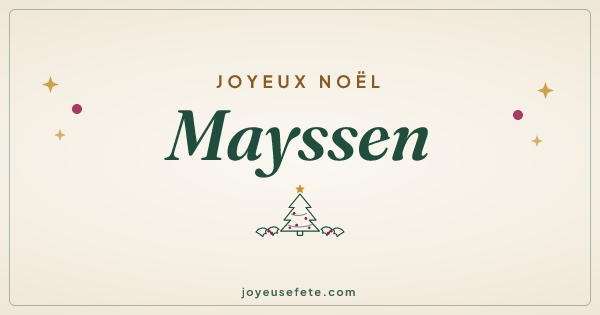 Image « Joyeux Noël Mayssen » au format large