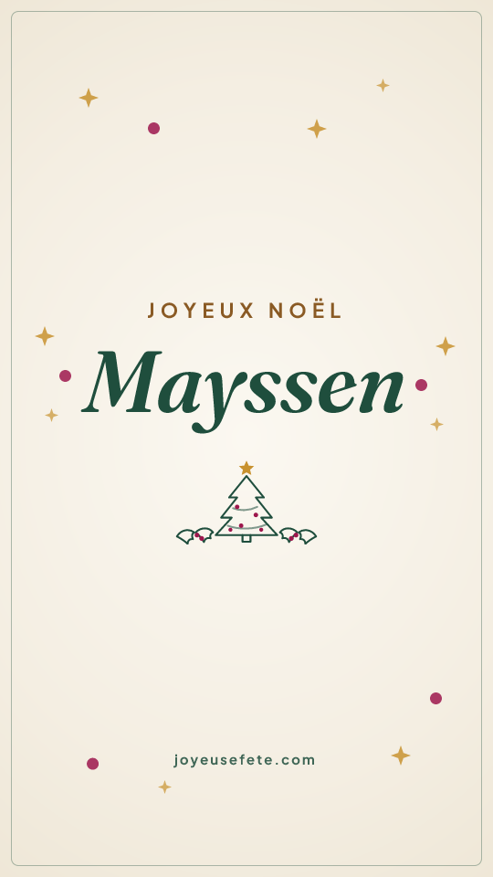 Image « Joyeux Noël Mayssen » au format story