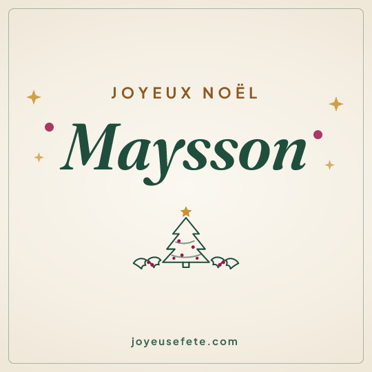 Image carrée « Joyeux Noël Maysson » pour WhatsApp