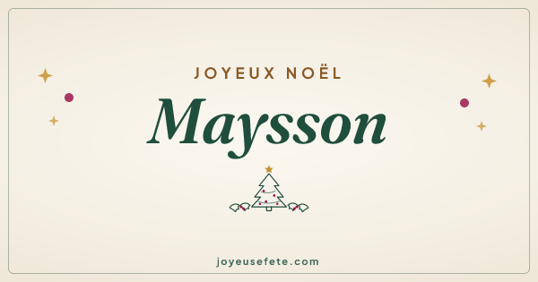 Image « Joyeux Noël Maysson » au format large