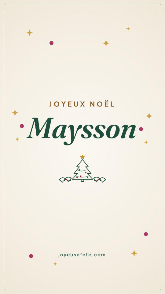 Image « Joyeux Noël Maysson » au format story