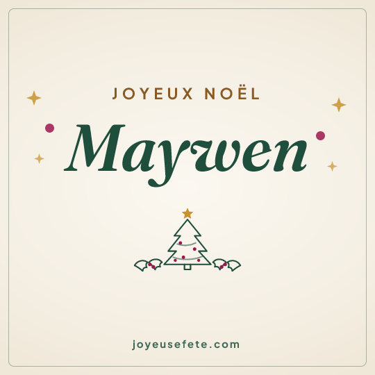 Image carrée « Joyeux Noël Maywen » pour WhatsApp
