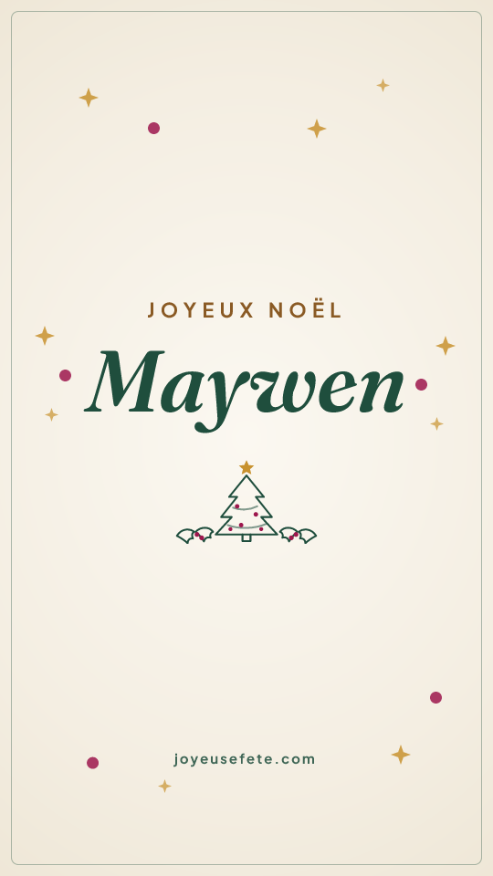 Image « Joyeux Noël Maywen » au format story