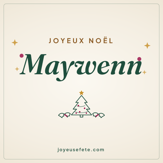 Image carrée « Joyeux Noël Maywenn » pour WhatsApp