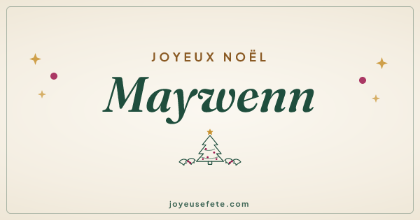 Image « Joyeux Noël Maywenn » au format large