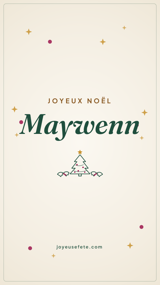 Image « Joyeux Noël Maywenn » au format story