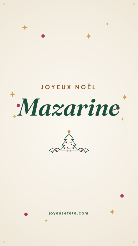 Image « Joyeux Noël Mazarine » au format story