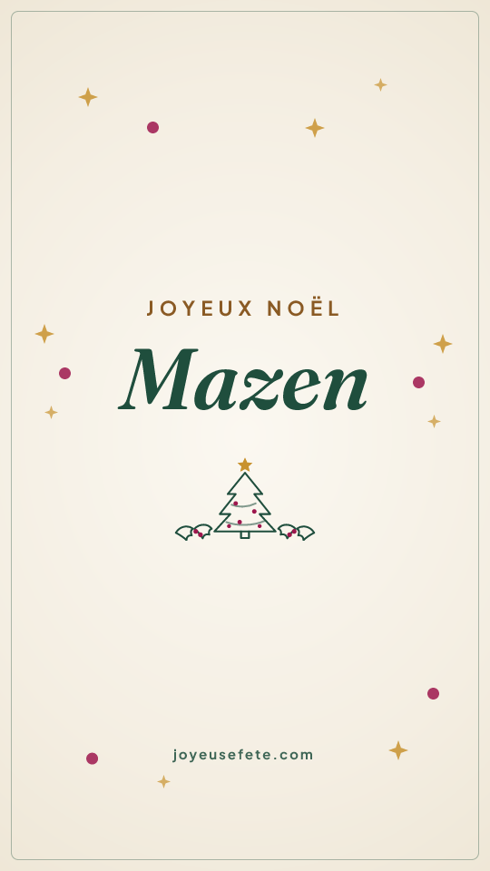 Image « Joyeux Noël Mazen » au format story