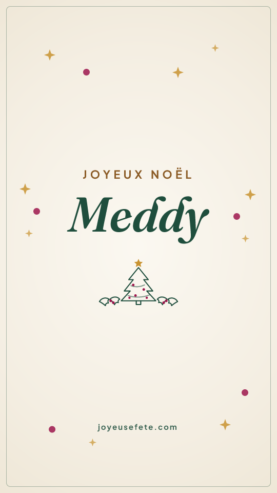 Image « Joyeux Noël Meddy » au format story