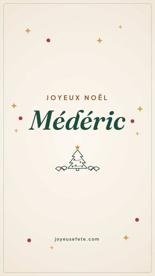 Image « Joyeux Noël Médéric » au format story