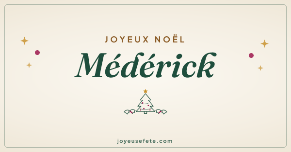 Image « Joyeux Noël Médérick » au format large