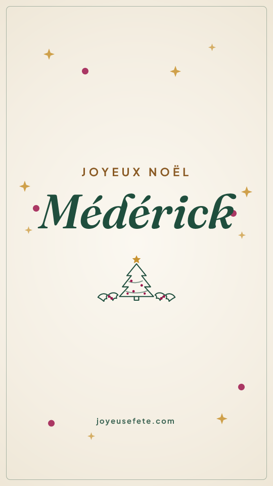 Image « Joyeux Noël Médérick » au format story