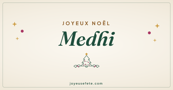 Image « Joyeux Noël Medhi » au format large