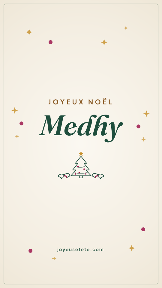 Image « Joyeux Noël Medhy » au format story