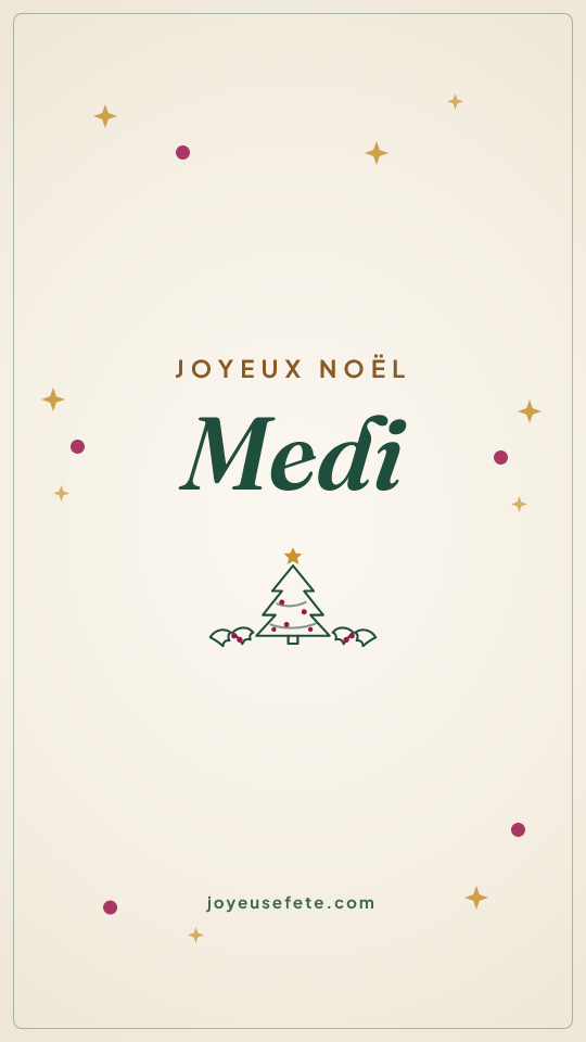 Image « Joyeux Noël Medi » au format story